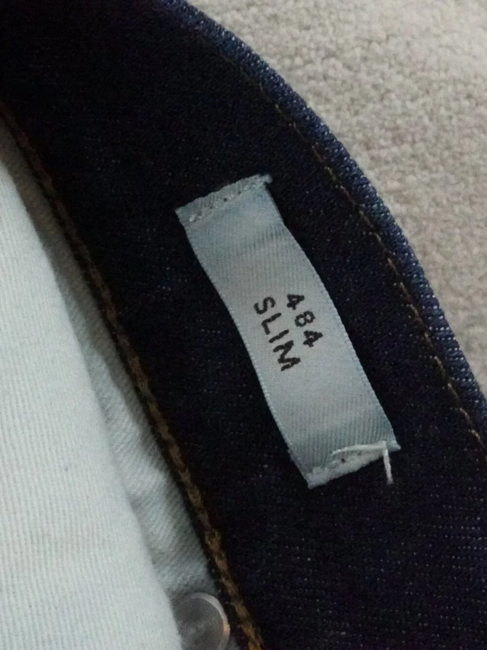 J.Crew 484 Slim Fit Jean Mens 30x32 in stretch Resin Rinse Japanese denim